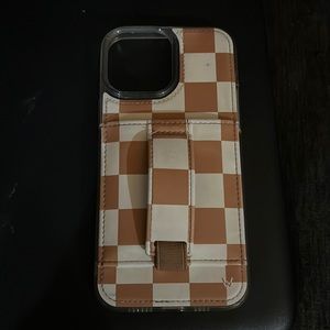 Walli case Apple 13 Pro Max Chestnut checks